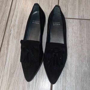 Stuart Weitzman black suede flat